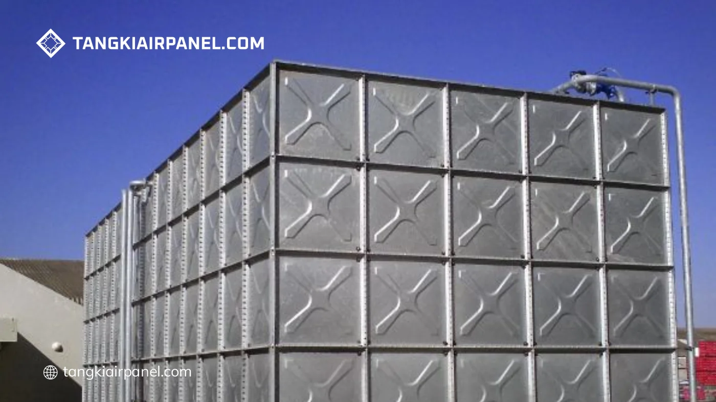 Proses Pemasangan Roof Tank Panel Baja