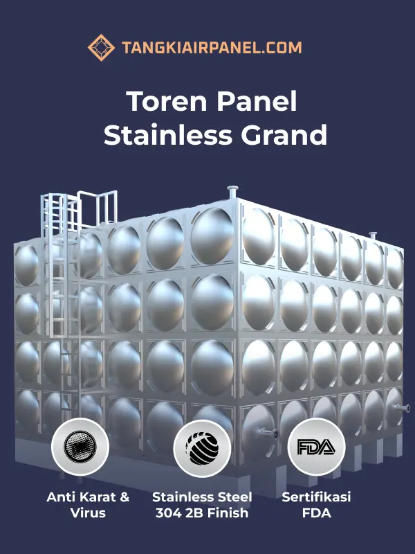 Toren Panel Stainless Grand untuk Solusi Tangki Modern