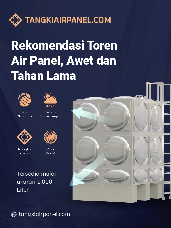 Rekomendasi Toren Air Panel, Awet dan Tahan Lama