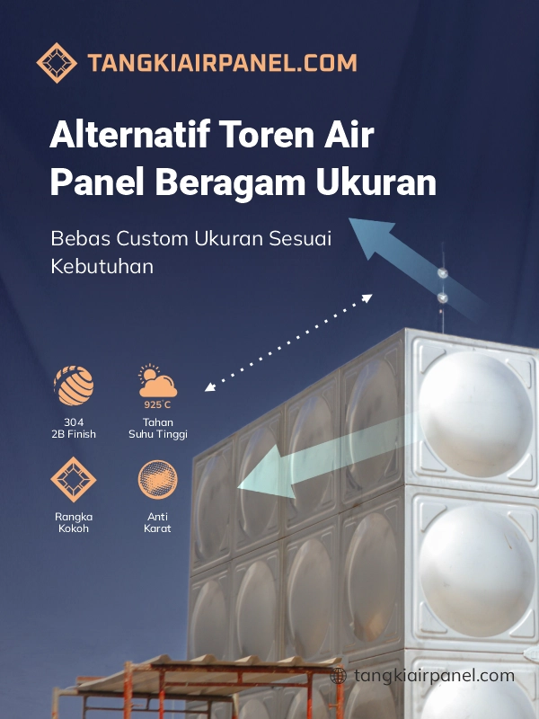 Alternatif Toren Air Panel Beragam Ukuran