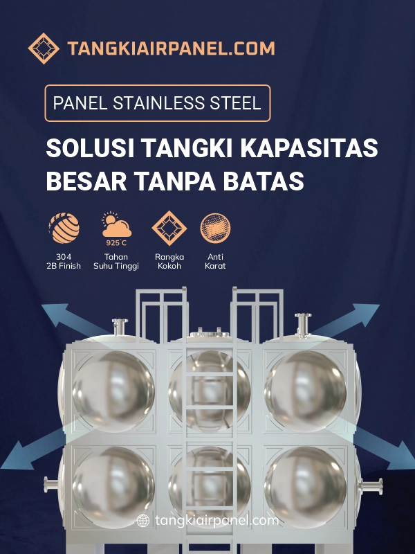 Tangki Air Panel Stainless Grand