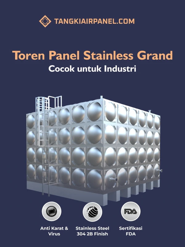 Rekomendasi Toren Panel Cocok Untuk Industri Besar, Ukuran Bisa Custom
