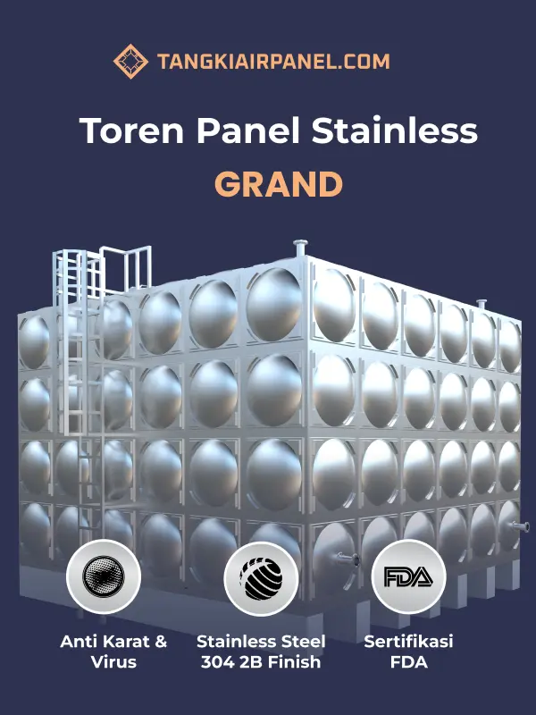 Toren Panel Stainless Grand, Solusi Tahan Lama dan Higienis