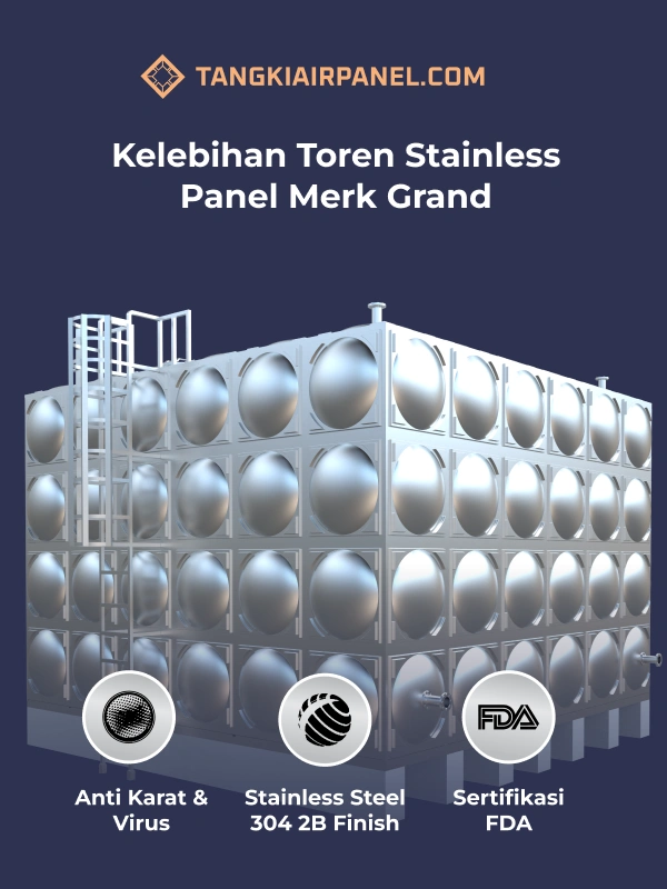 Kelebihan Toren Stainless Panel Merk Grand