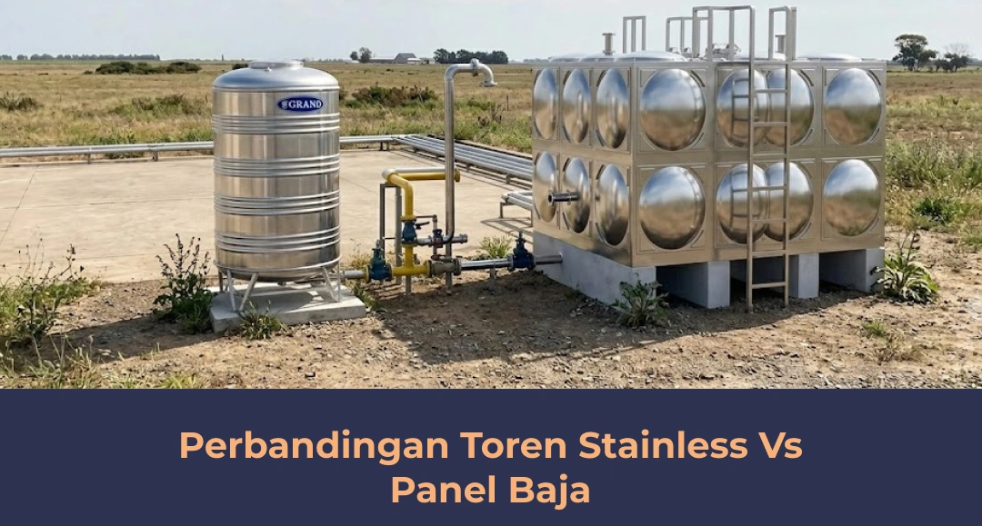 Perbandingan Toren Stainless Vs Panel Baja