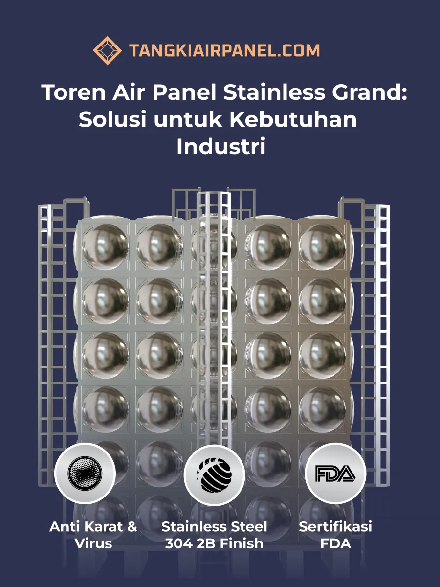 Toren Air Panel Stainless Grand_ Solusi untuk Kebutuhan Industri