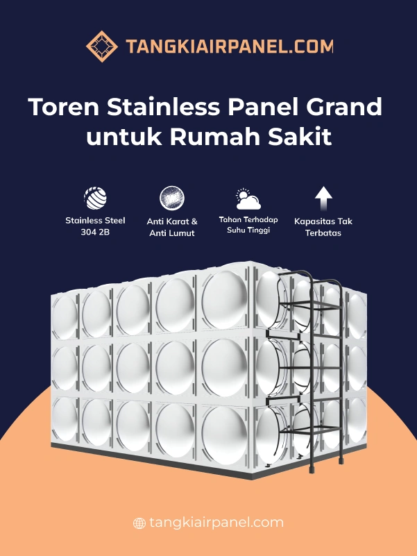 Toren Stainless Panel Grand untuk Rumah Sakit