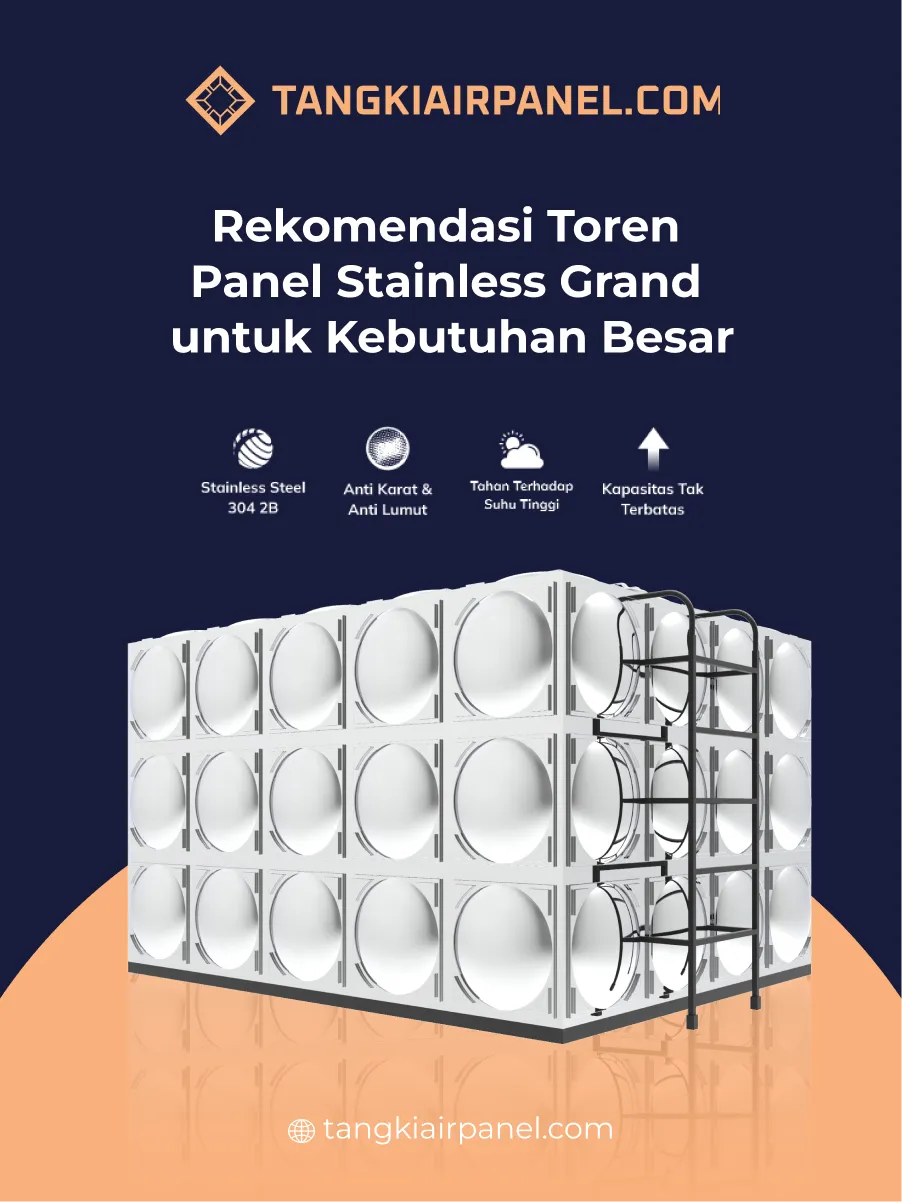 Rekomendasi Toren Panel Stainless Grand untuk Kebutuhan Besar